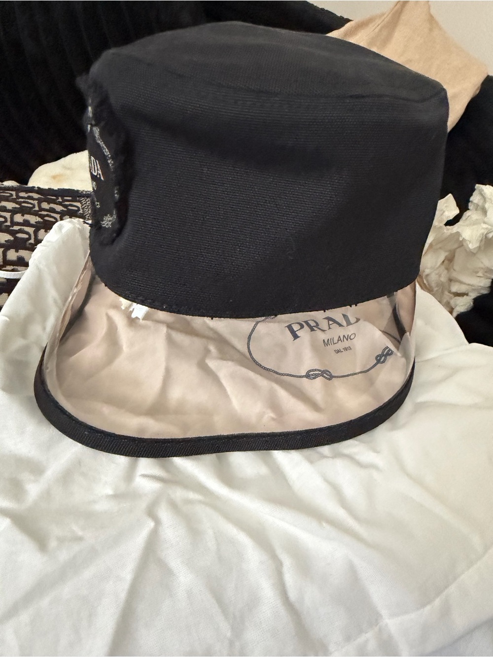 Prada Plexiglass Bucket Hat Size S - Picture 6 of 8